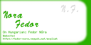 nora fedor business card